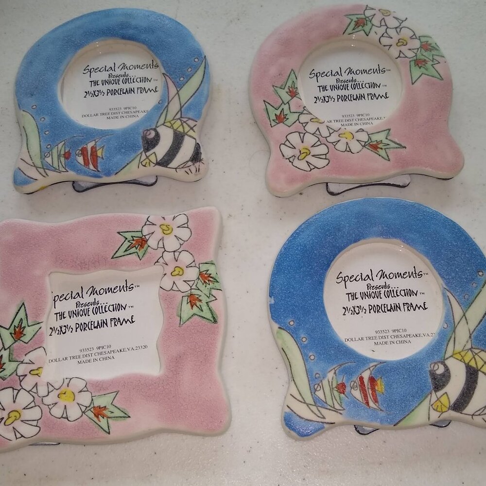 Photo Frame Ocean Theme x 4 size: 5" x 5 New